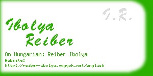 ibolya reiber business card